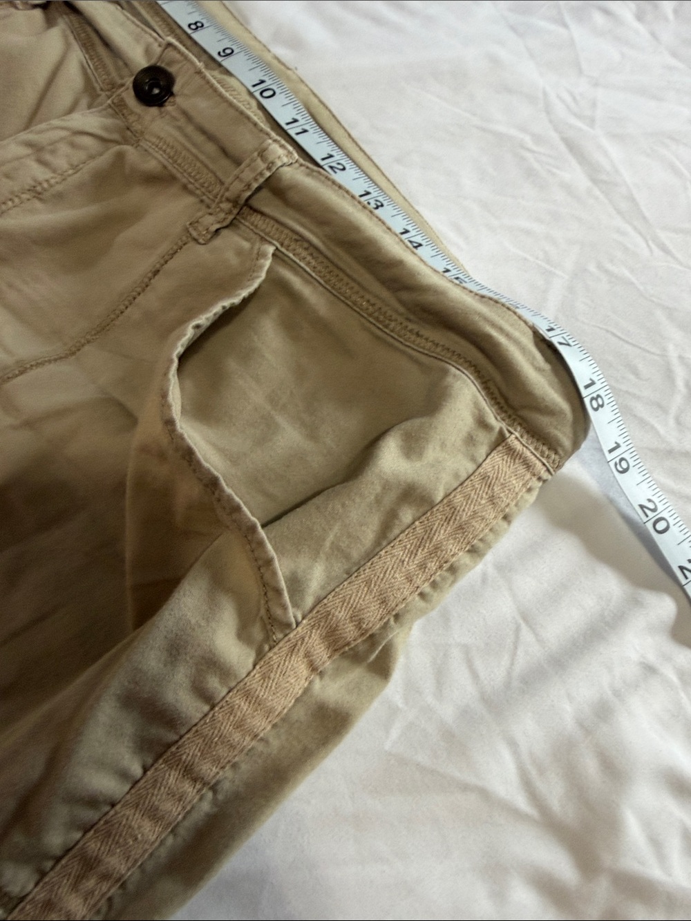 Time & Tru Beige Cargo Capris with Utility Pockets - Picture 6 of 11